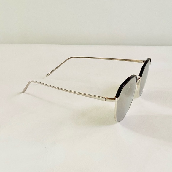 Linda Farrow Silver Mirror Aviator Sunglasses - Picture 3 of 7
